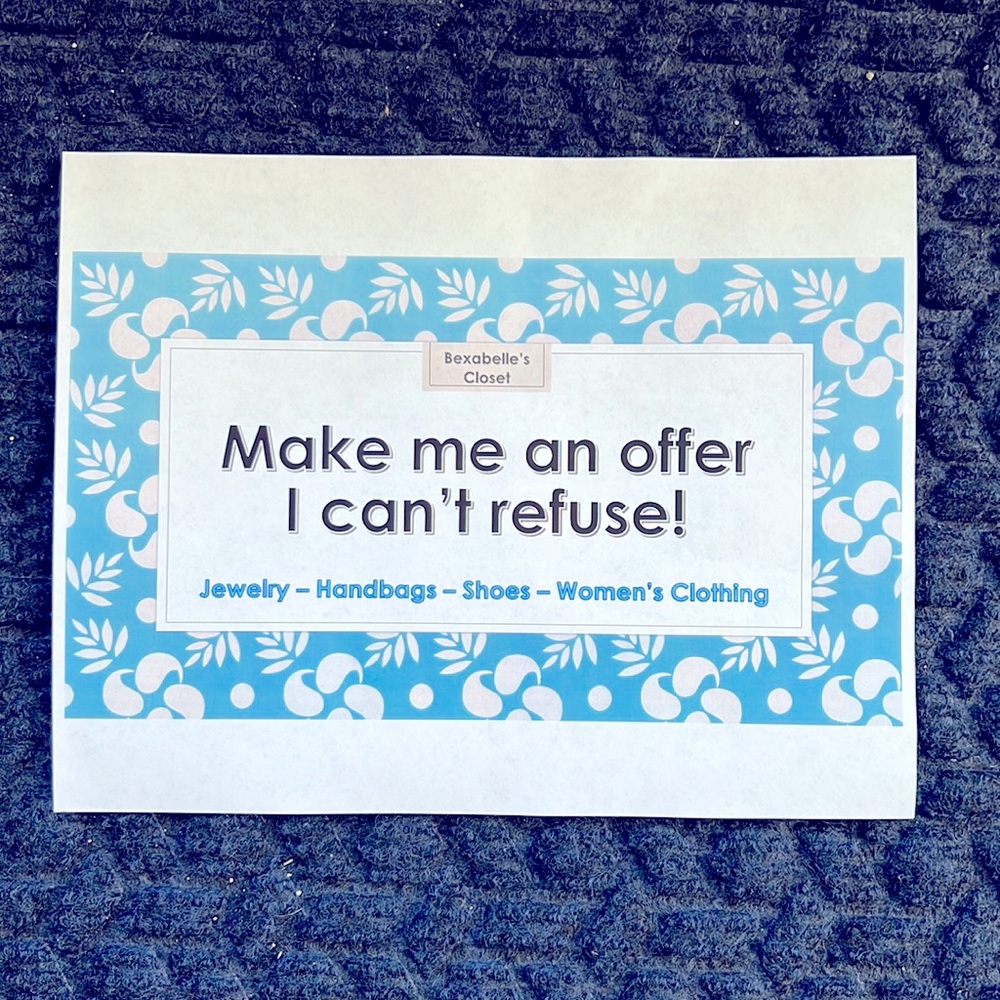 Make Me An Offer I Can’t Refuse